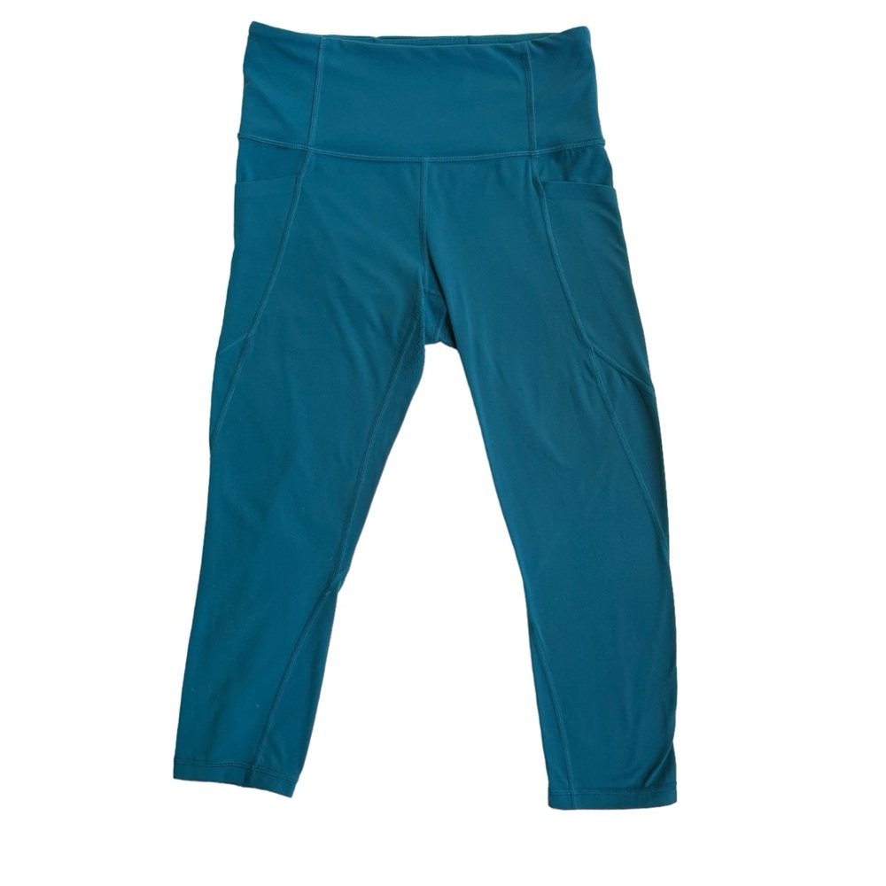 Teal Athleta Salutation High Rise Capri Legging, Size Small,